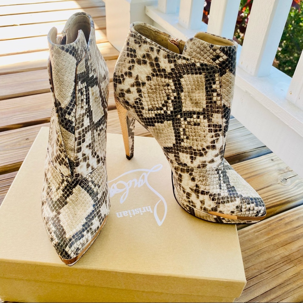 Herve Leger Mercer Booties Anaconda Print sz 8 EUC - Picture 8 of 16